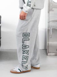 Miles Wide Leg Sweatpants  - Marl Grey