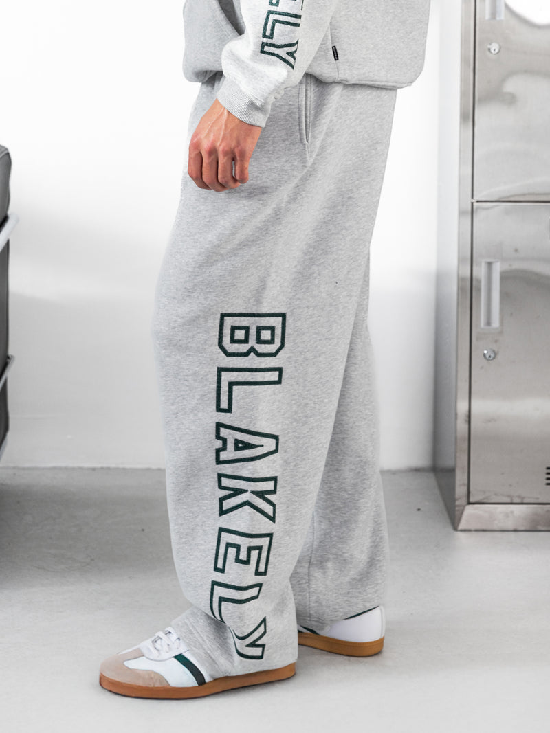 Miles Wide Leg Sweatpants - Marl Grey
