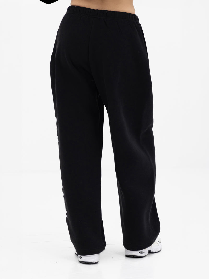 Alexis Wide Leg Sweatpants - Black