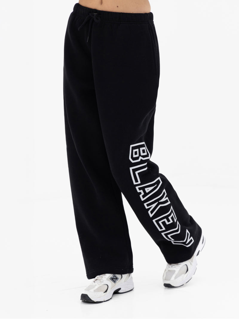 Alexis Wide Leg Sweatpants - Black