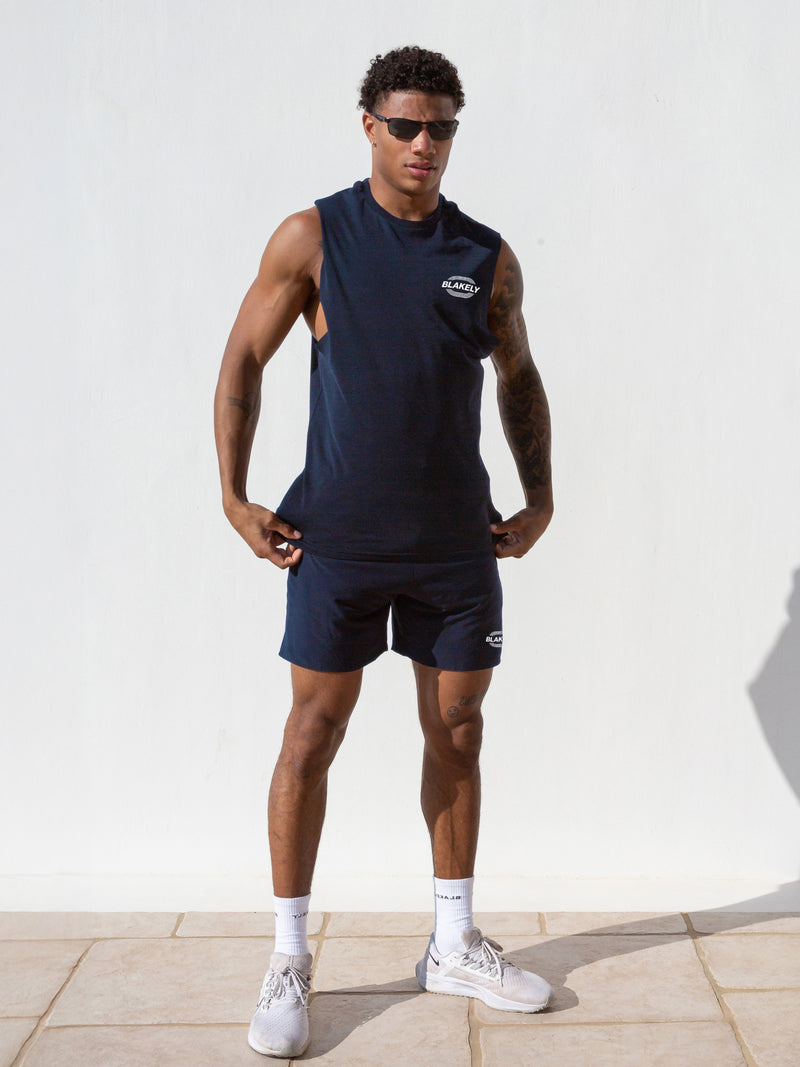 Track Active Vest Top - True Navy