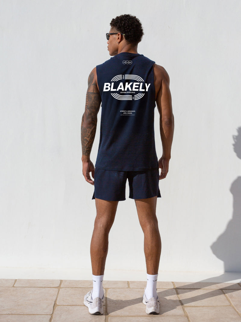 Track Active Vest Top - True Navy