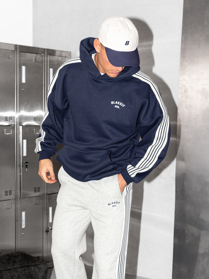 Zayd Wide Leg Sweatpants - Marl Grey