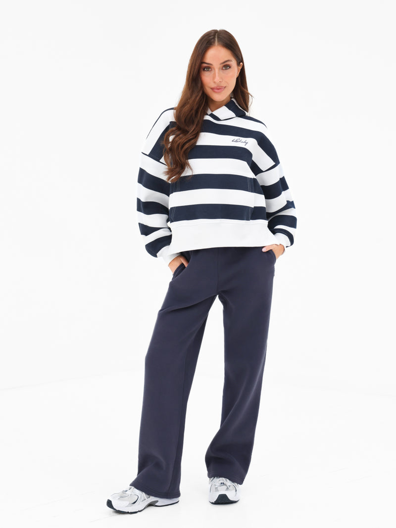 Isabel Wide Leg Sweatpants - True Navy