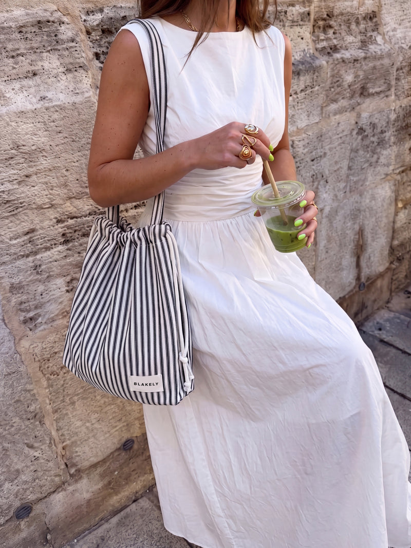 Kaia Poplin Maxi Dress - White
