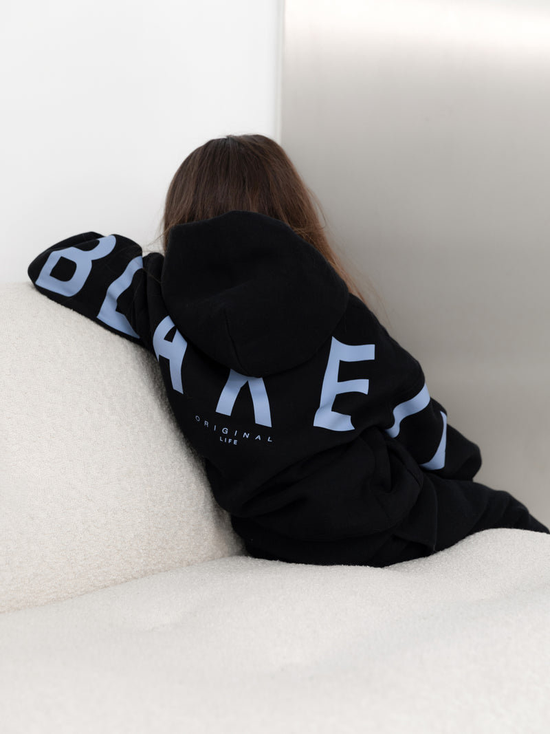 Mini Blakely Hoodie - Black & Blue