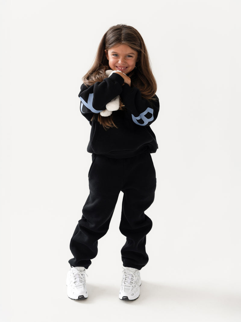 Mini Blakely Hoodie - Black & Blue