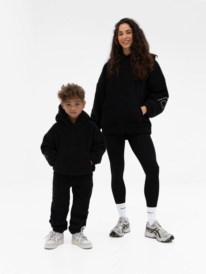 Mini Blakely Borg Hoodie - Black