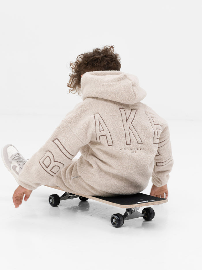 Mini Blakely Borg Hoodie - Tan