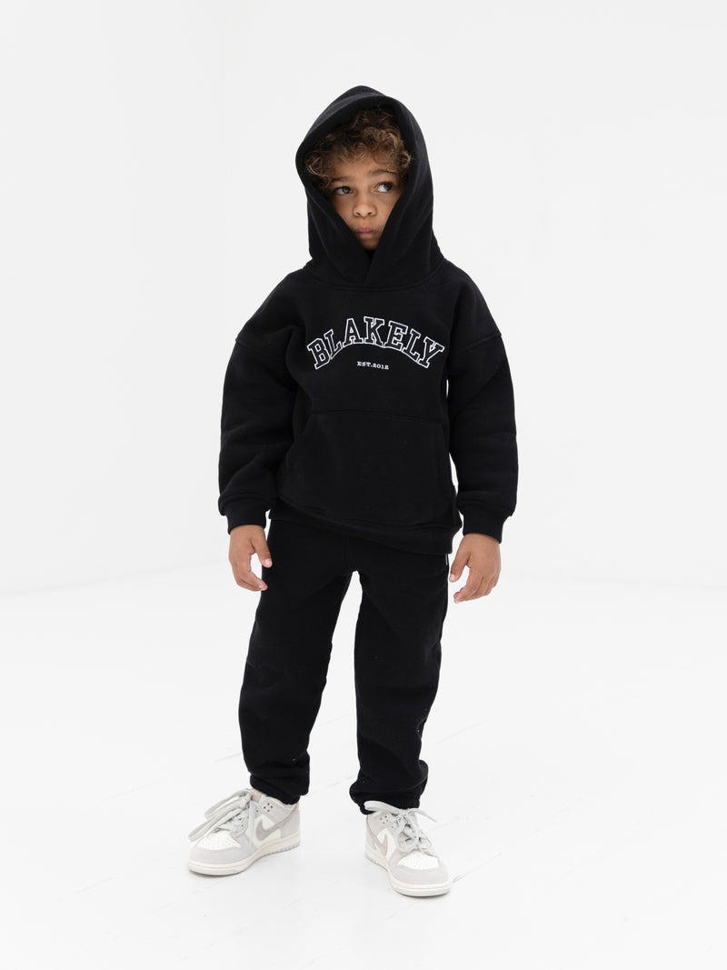 Mini Varsity Hoodie - Black