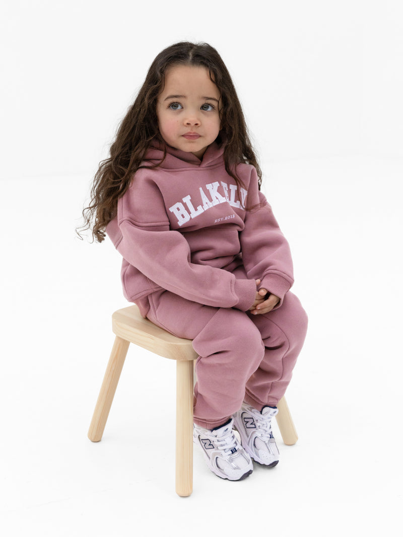 Mini Varsity Hoodie - Dusty Pink