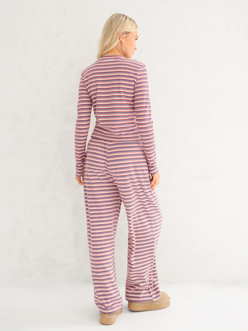 Sadie Stripe Long Sleeve Top - Red Stripe
