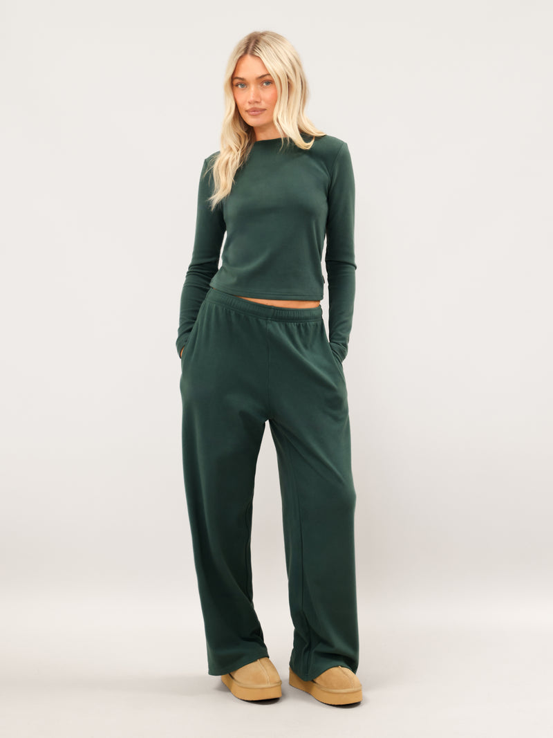 Sadie Long Sleeve Top - Teal Green