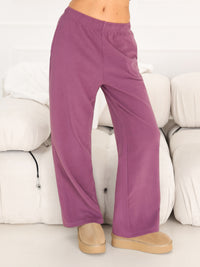 Sadie Wide Leg Trousers - Purple Berry