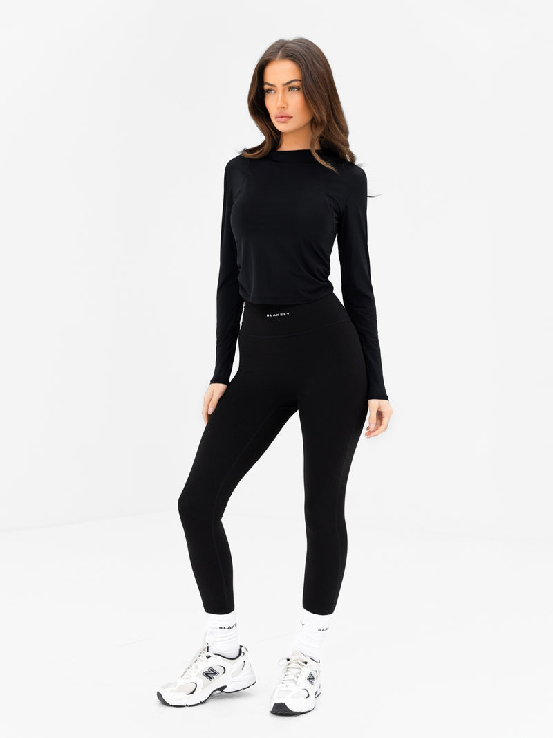 SculptForm Long Sleeve Top - Black