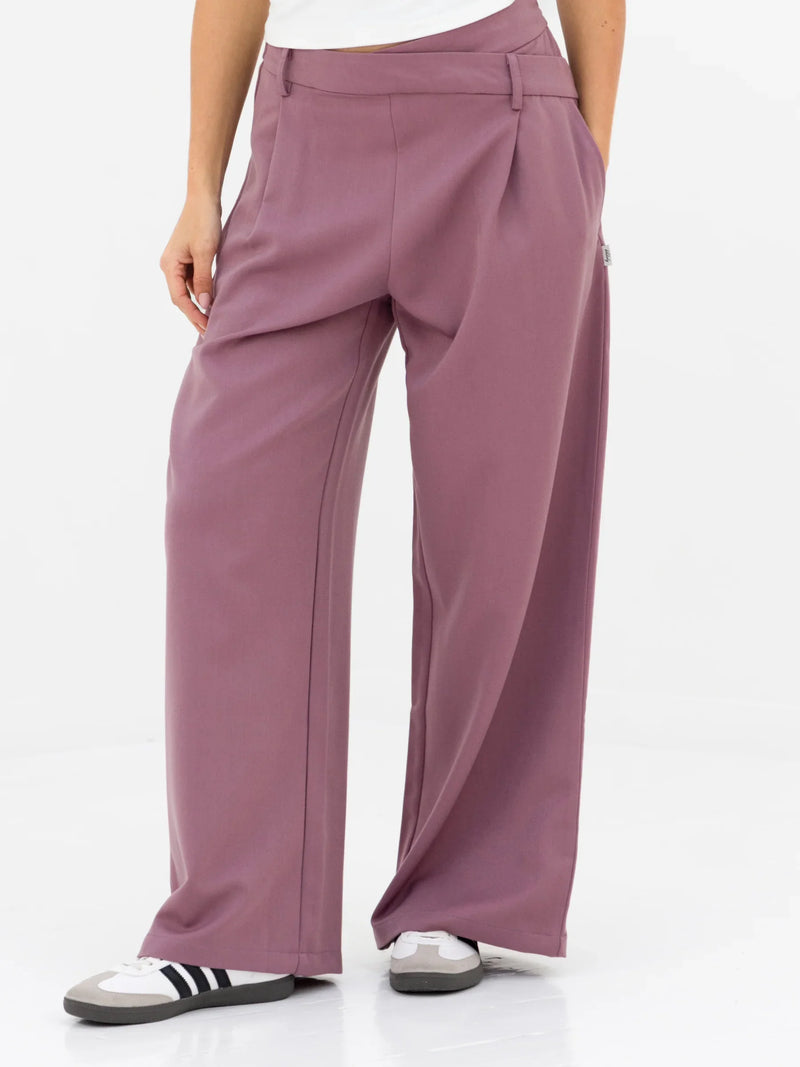Kady Cross Over Trousers - Dusty Rose