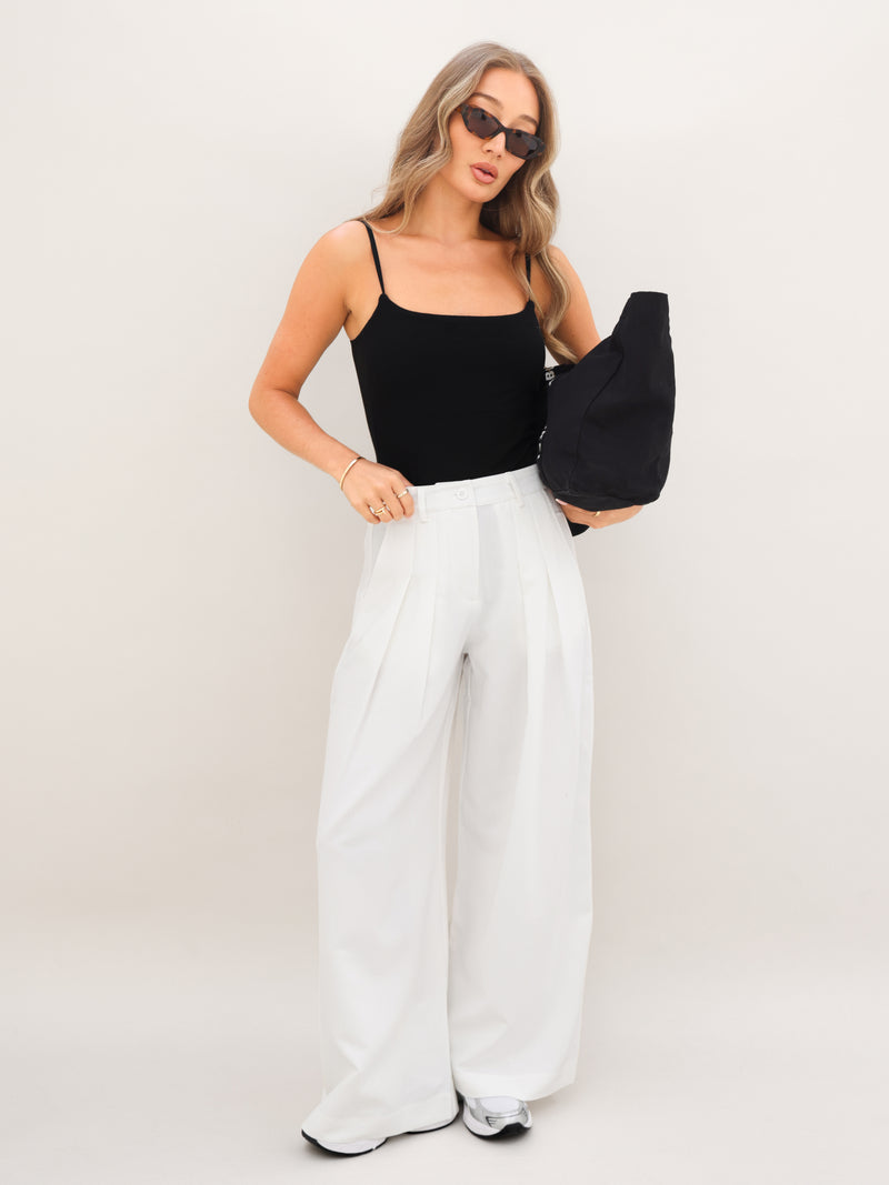 Blakely Basic Tailored Trousers - White