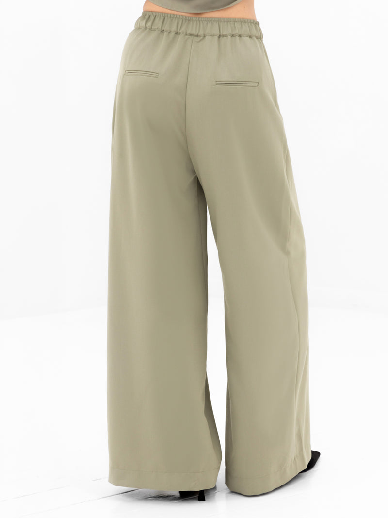 Ali Pleated Trousers - Warm Olive