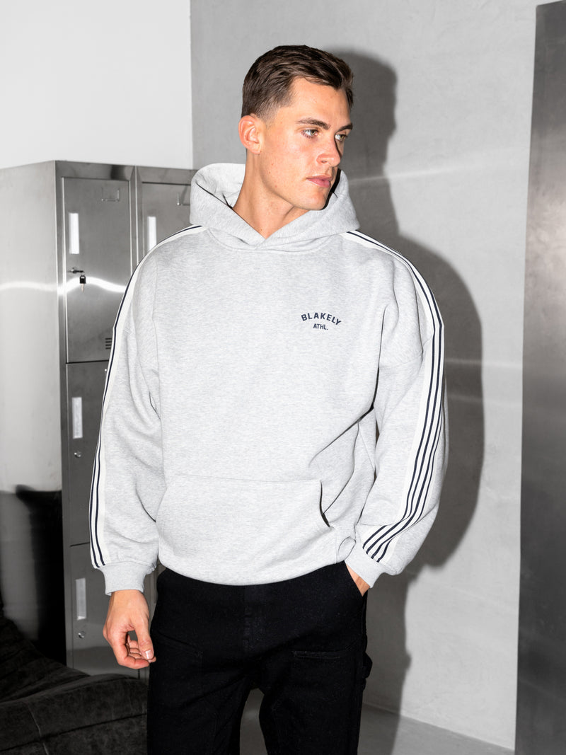 Zayd Relaxed Hoodie - Marl Grey