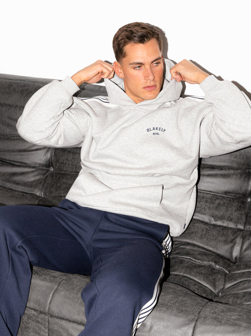 Zayd Relaxed Hoodie - Marl Grey