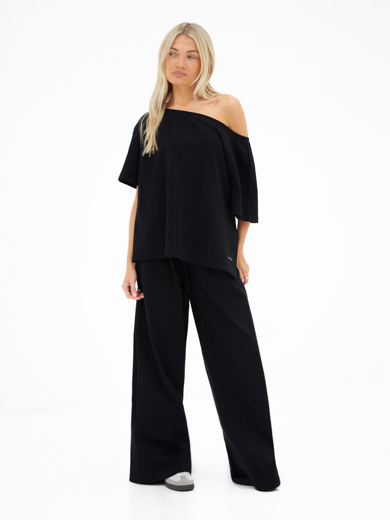 Cleo Off The Shoulder Top - Black