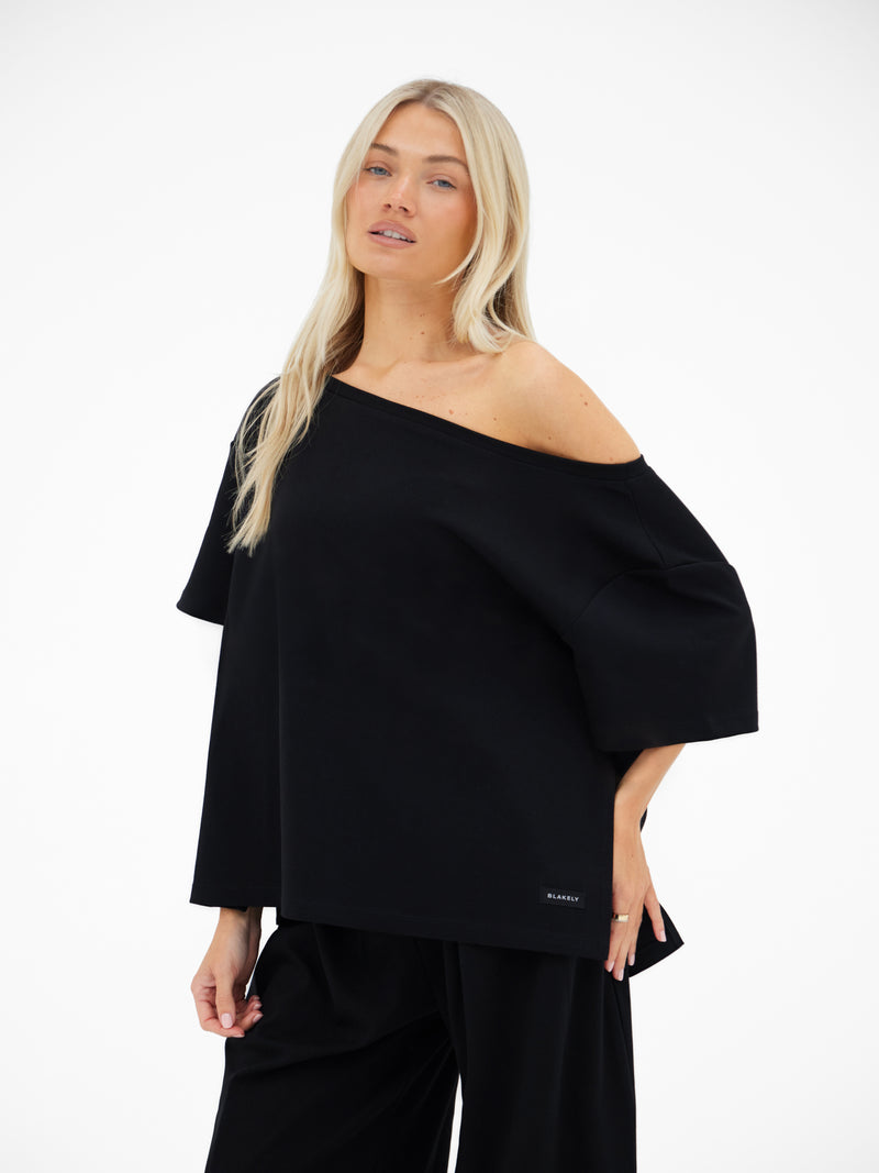 Cleo Off The Shoulder Top - Black