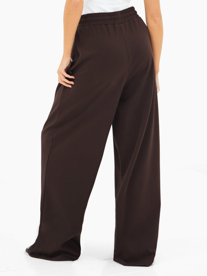 Cleo Wide Leg Trousers - Brown