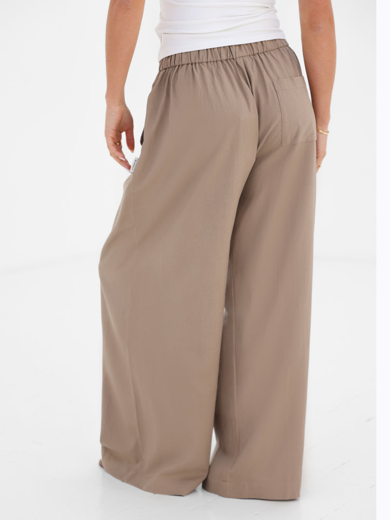 Alessia Linen Trousers - Tan