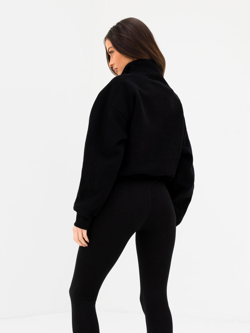 Addie 1/4 Zip Jumper - Black