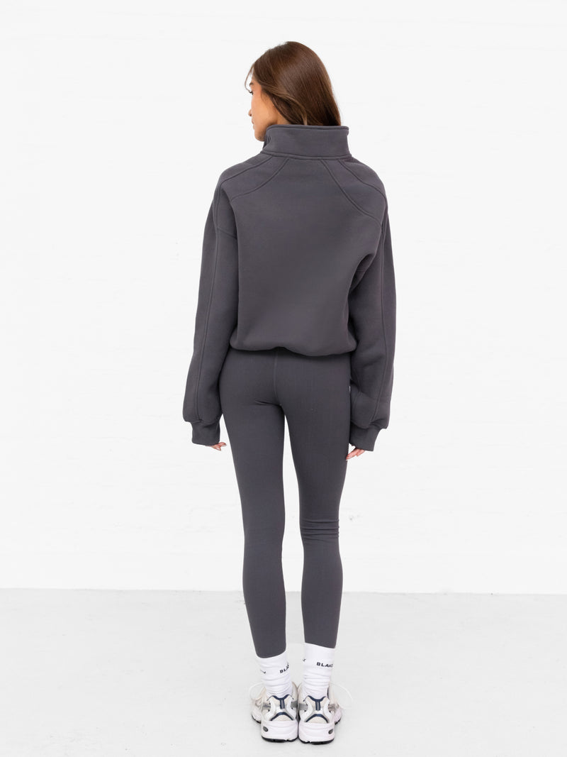 Addie 1/4 Zip Jumper - Charcoal