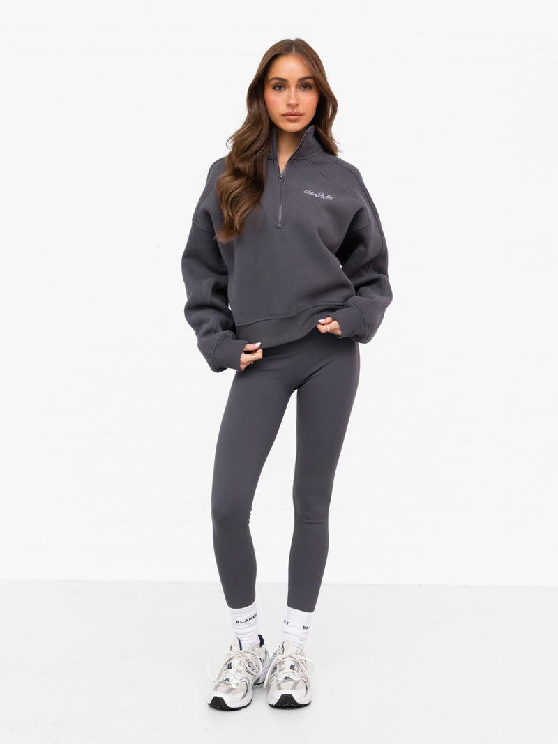 Addie 1/4 Zip Jumper - Charcoal