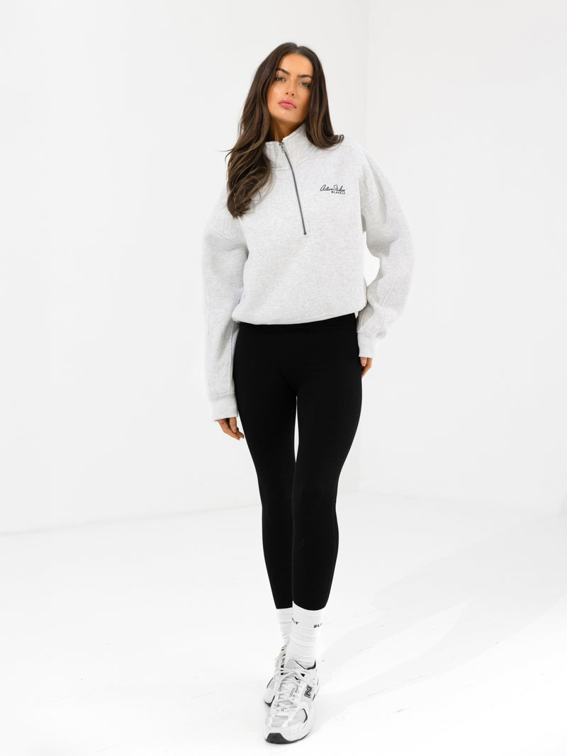 Addie 1/4 Zip Jumper - Marl White