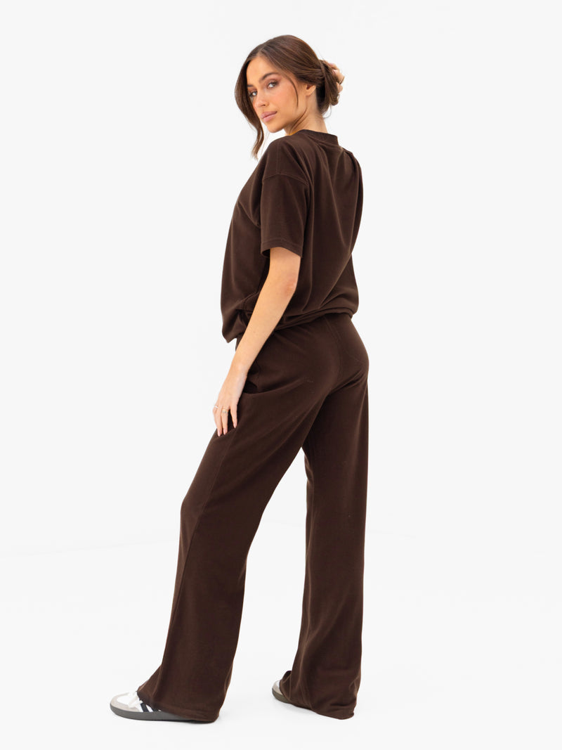 Nellie Oversized T-Shirt - Dark Brown