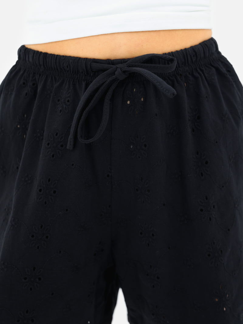 Amina Wide Leg Trousers - Black