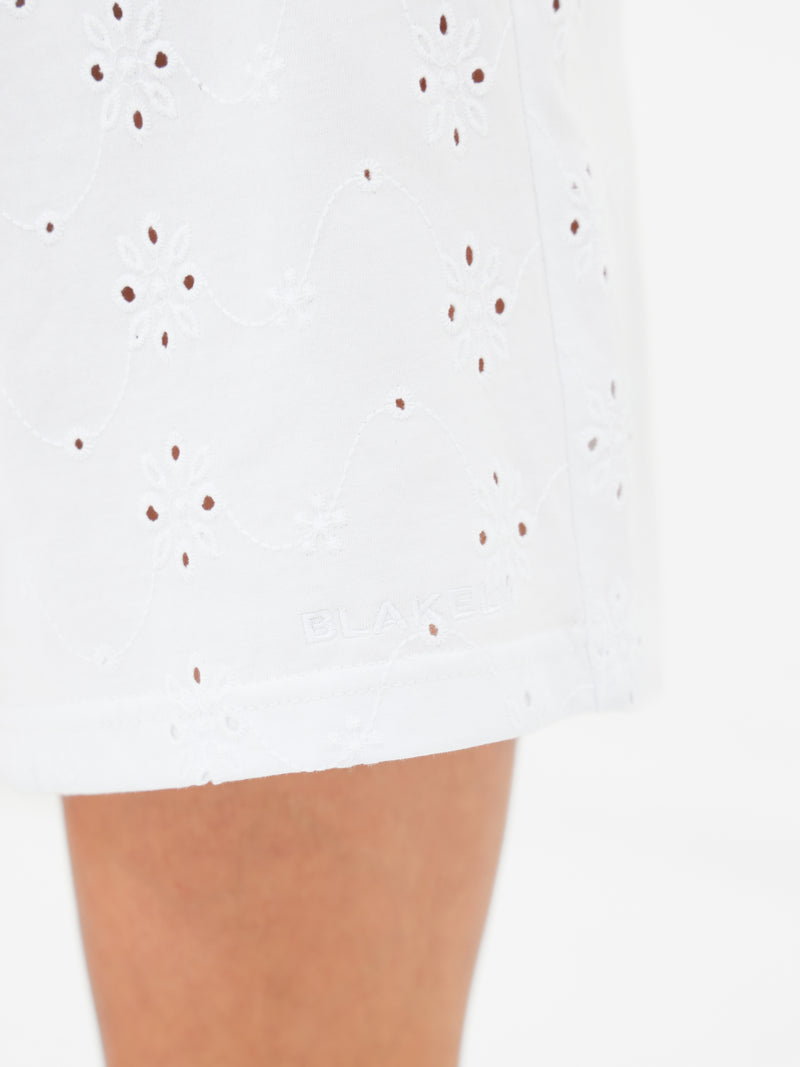 Amina Wide Leg Shorts - White