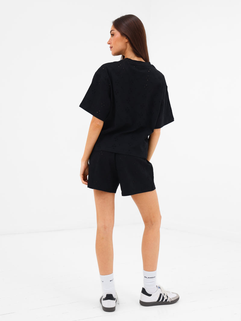 Amina Oversized T-Shirt - Black