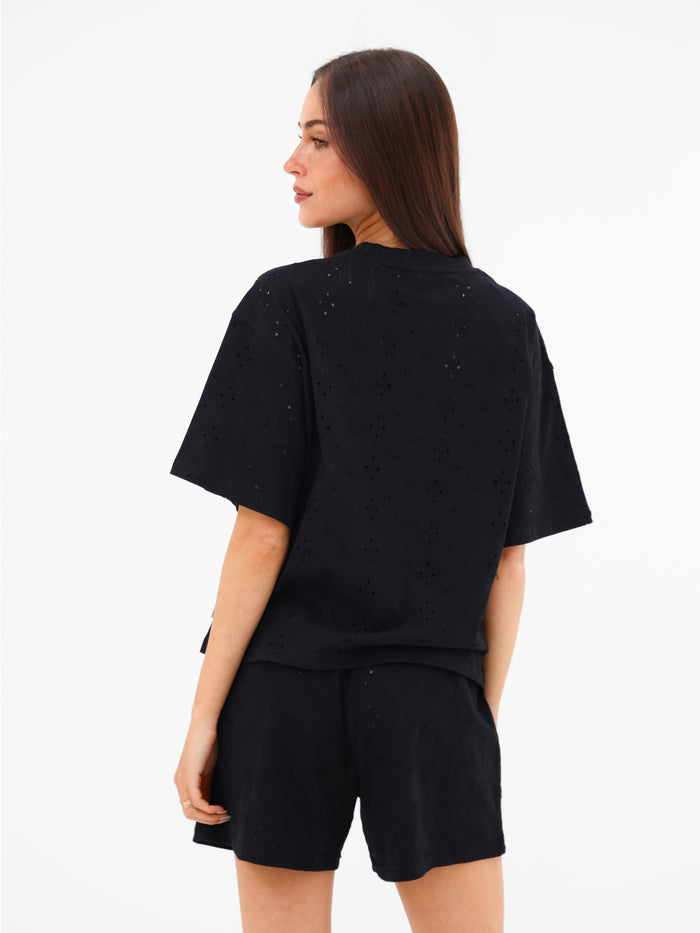 Amina Oversized T-Shirt - Black