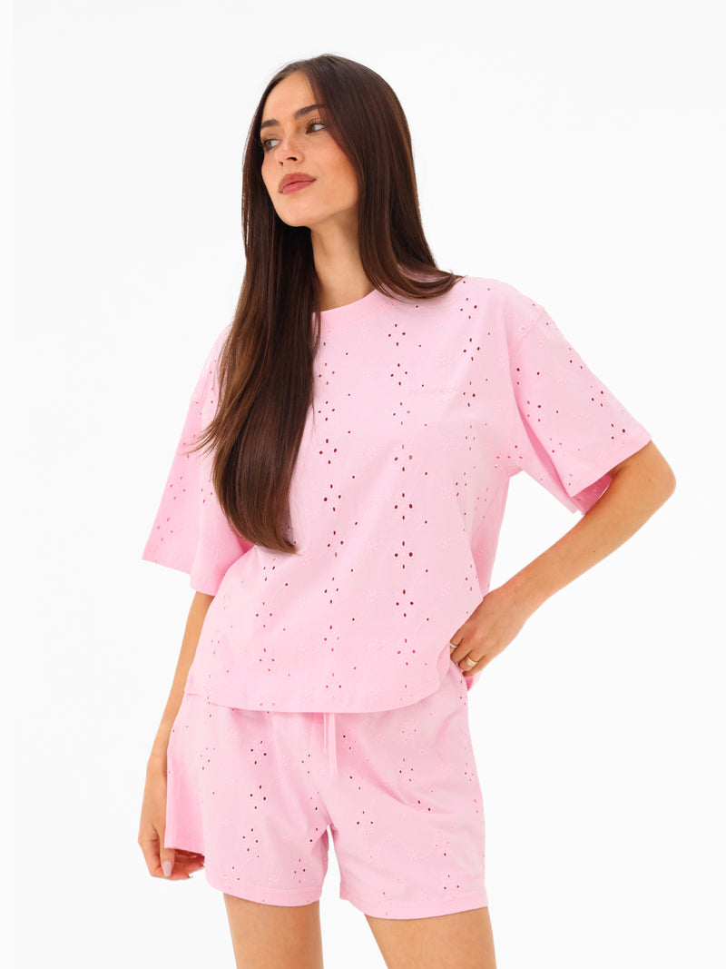 Amina Oversized T-Shirt - Pink