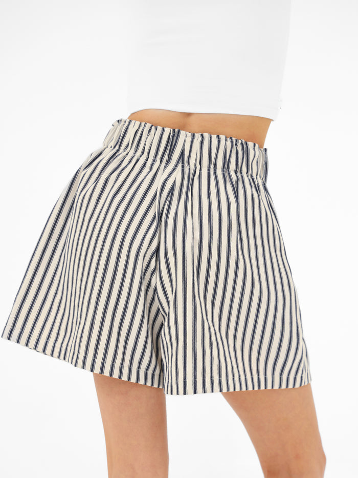 Lou Stripe Shorts - Dark Navy