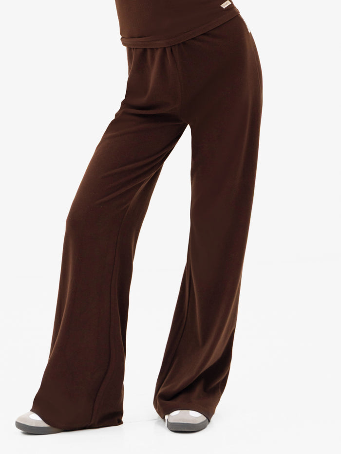 Nellie Wide Leg Trousers - Dark Brown