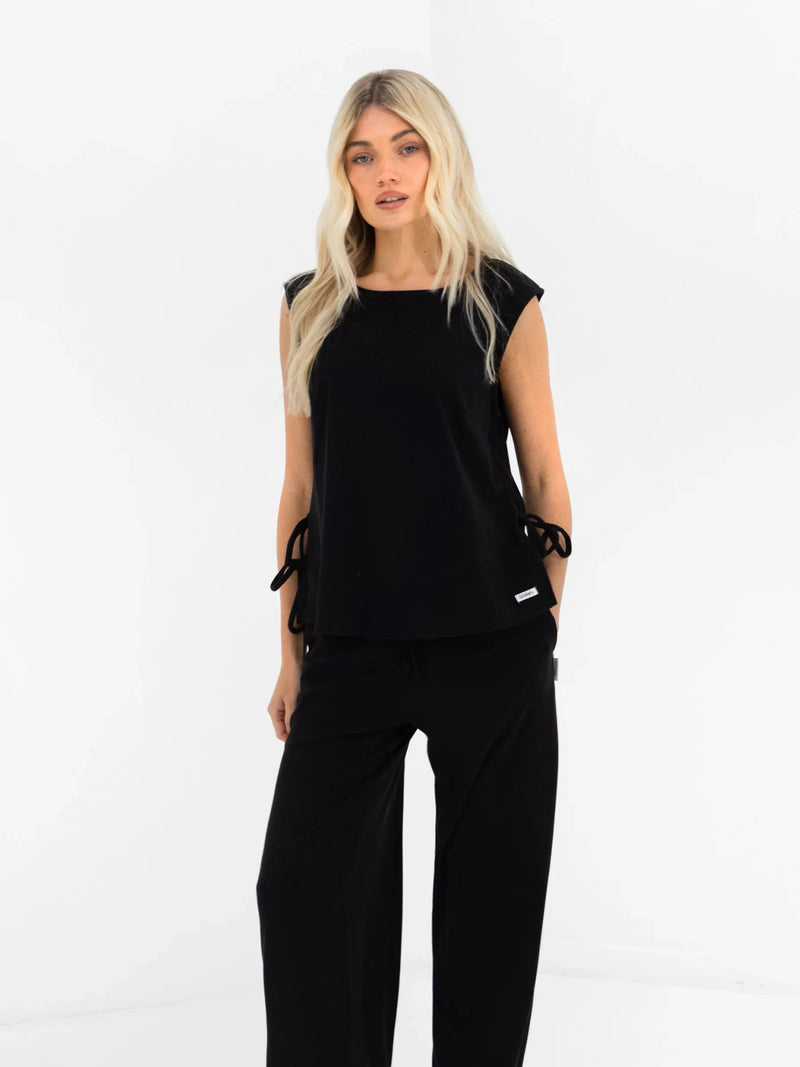 Alma Wide Leg Trousers - Black