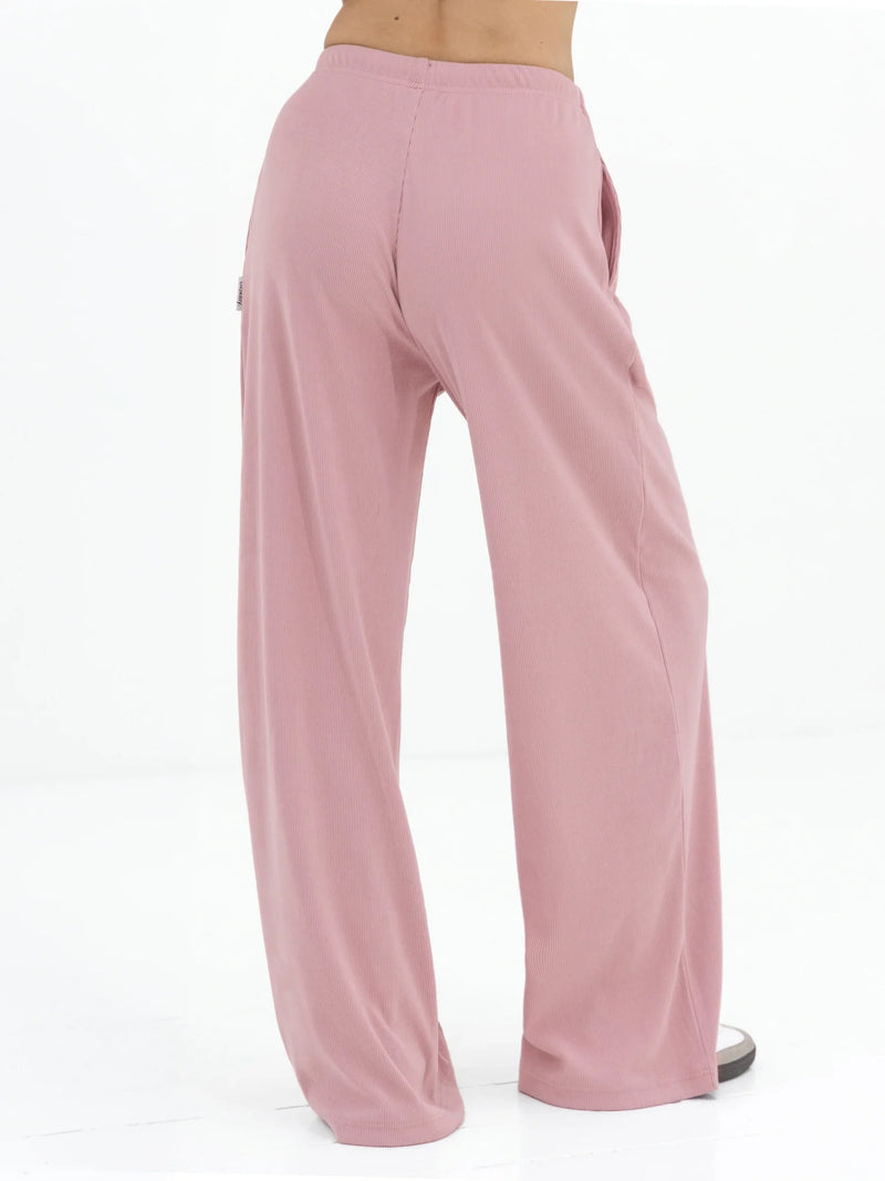 Alma Wide Leg Trousers - Dusky Pink