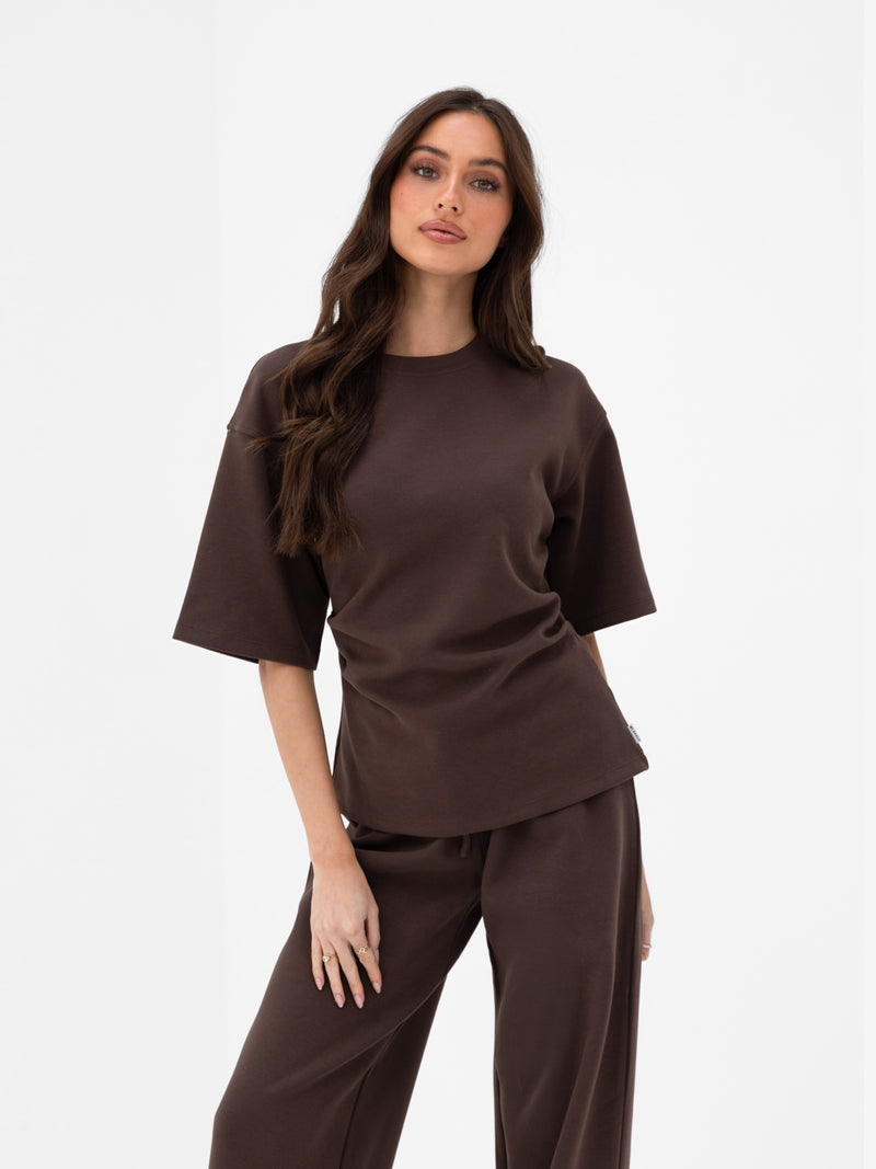 Emmy Cinched T-Shirt - Mocha Brown