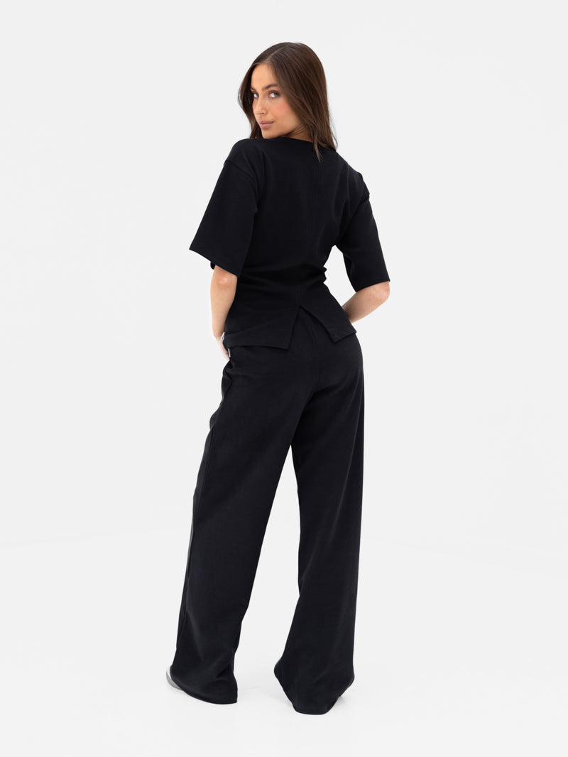 Emmy Cinched T-Shirt - Black