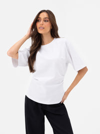 Emmy Cinched T-Shirt - Soft White