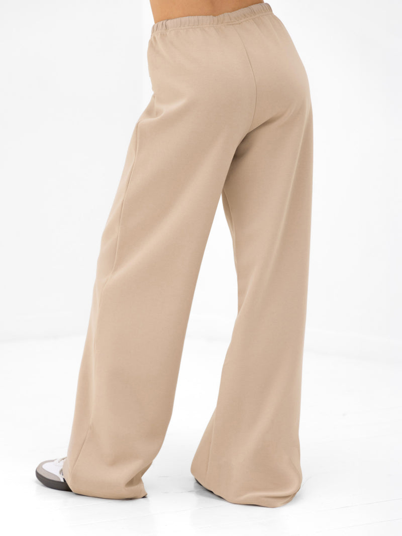 Emmy Wide Leg Trousers - Light Tan