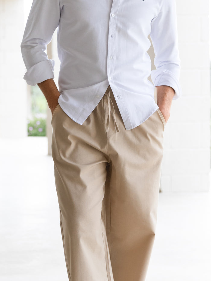 Jude Relaxed Linen Trousers - Tan