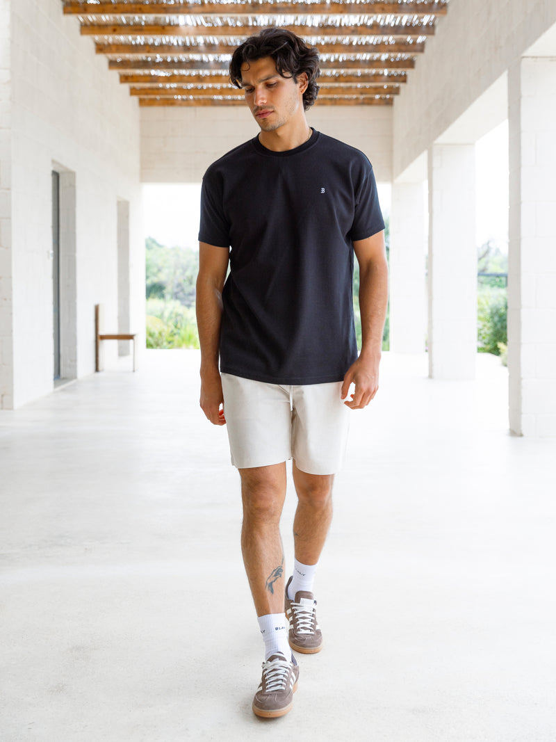 Jude Relaxed Linen Shorts - Light Beige