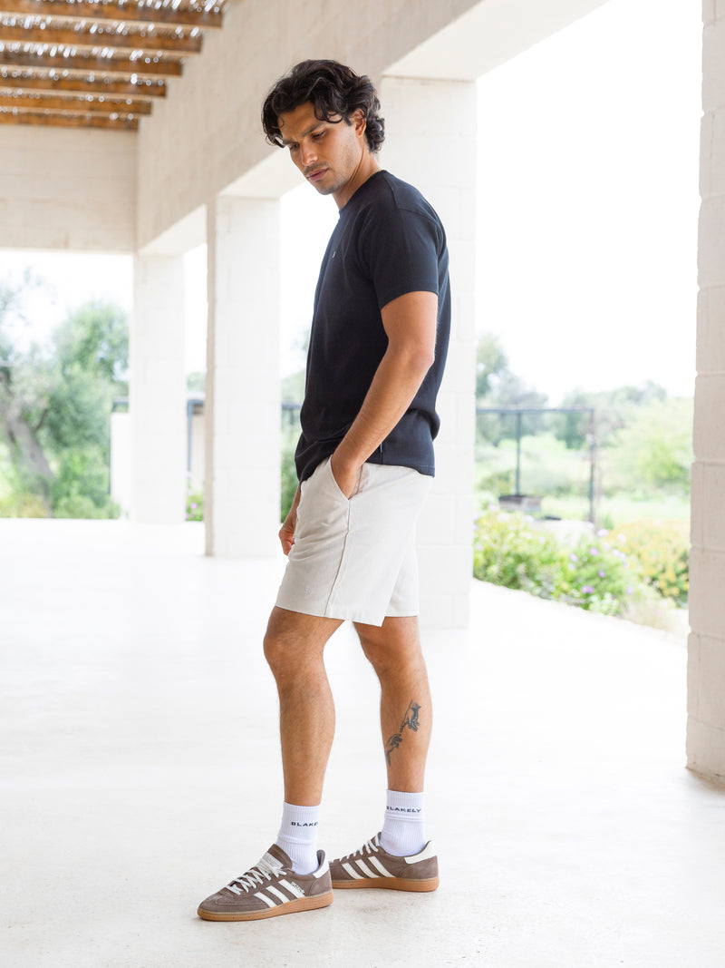 Jude Relaxed Linen Shorts - Light Beige