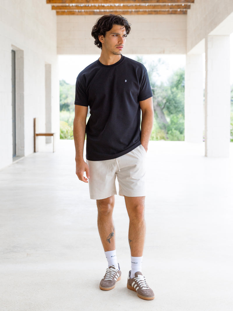 Jude Relaxed Linen Shorts - Light Beige